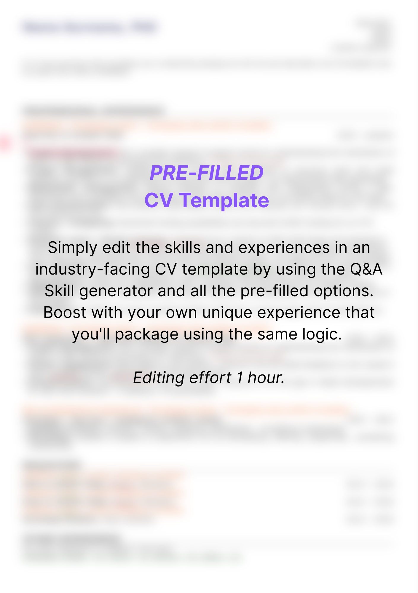 3 Pre-filled templates for PM Job: CV, Cover Letter and Q&A Expected Skills Generator